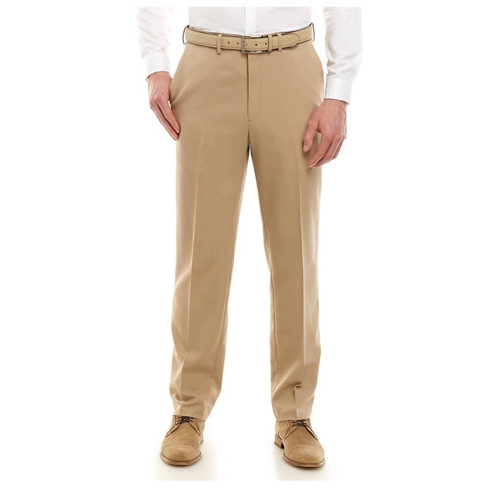 SADDLEBRED Khaki Dress Pants Elastic Waist Size 40x30 cdw $75 EUC